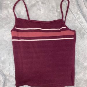 Plum cropped tank